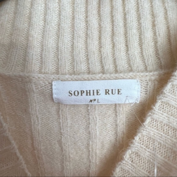 SOPHIE Rue mock turtleneck sweater ribbed Large - Picture 5 of 5